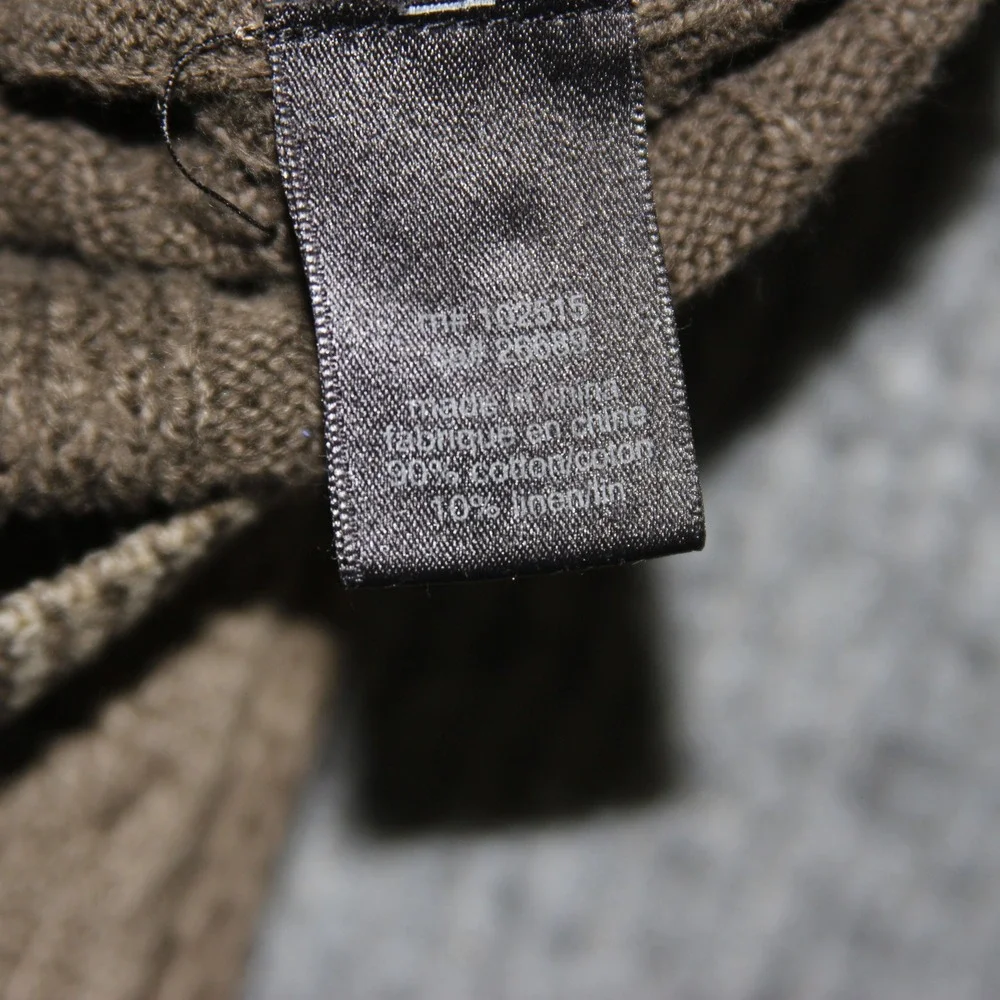 John Varvatos USA Shawl Collar Cardigan Mens M‎ Brown Cable Knit Sweater